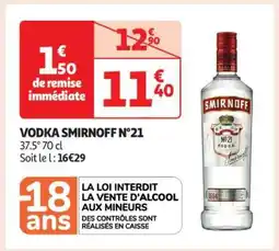 Auchan VODKA SMIRNOFF N°21 offre