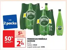 Auchan PERRIER Eau minérale gazeuse offre