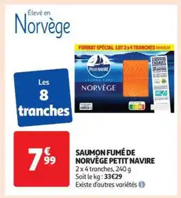 Auchan Saumon Fumé De Norvège Petit Navire offre