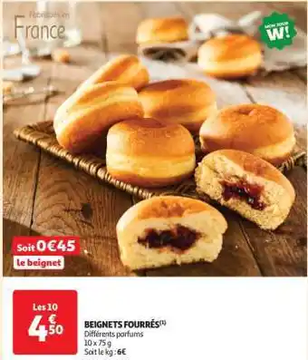 Auchan Beignets Fourrés offre