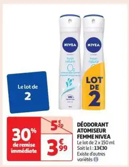 Auchan DÉODORANT ATOMISEUR FEMME NIVEA offre