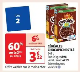 Auchan Céréales Chocapic Nestle offre