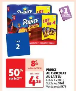 Auchan Prince Au Chocolat Au Lait Lu offre