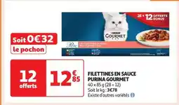 Auchan Filettines En Sauce Purina Gourmet offre
