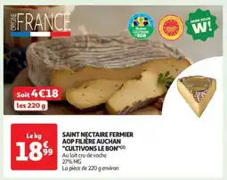 Auchan Saint Nectaire Fermier Aop Filière Auchan Cultivons Le Bon offre