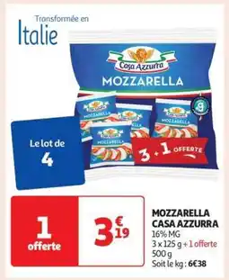 Auchan Mozzarella Casa Azzurra offre