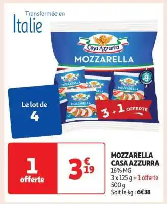 Auchan Mozzarella Casa Azzurra offre