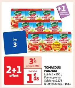 Auchan Tomacouli Panzani offre