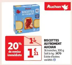 Auchan Biscottes Au Froment Auchan offre