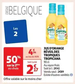Auchan JUS D'ORANGE RÉVEIL DES TROPIQUES TROPICANA offre