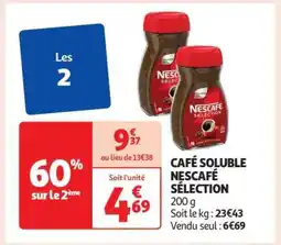 Auchan Café Soluble Nescafé Sélection offre
