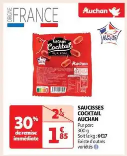 Auchan Saucisses Cocktail Auchan offre