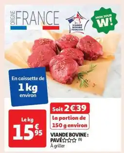 Auchan Viande Bovine : Pavé offre