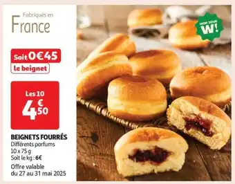 Auchan Beignets Fourrés offre