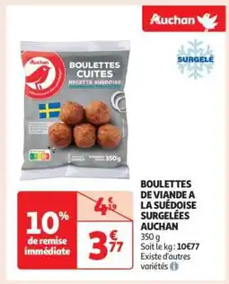 Auchan Boulettes De Viande À La Suédoise Surgelées Auchan offre