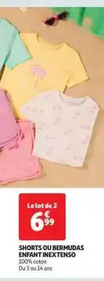 Auchan SHORTS OU BERMUDAS ENFANT INEXTENSO offre