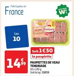 Auchan Paupiettes De Veau Tendriade offre