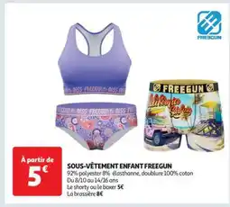 Auchan SOUS-VÊTEMENT ENFANT FREEGUN offre
