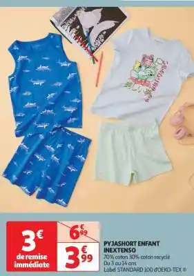 Auchan Pyjashort Enfant Inextenso offre