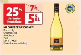 Auchan IGP CÔTES DE GASCOGNE offre