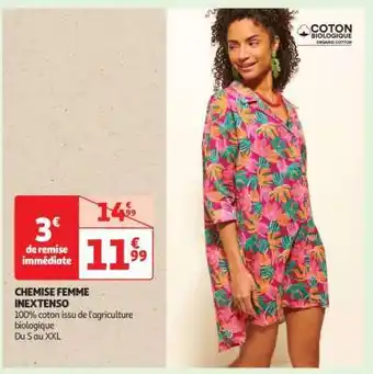 Auchan Chemise Femme Inextenso offre