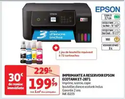 Auchan Imprimante A Reservoir Epson Ecotank Et-2871 offre