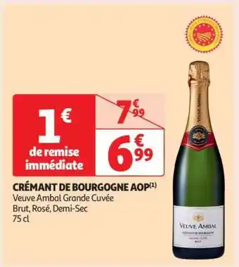 Auchan Crémant De Bourgogne Aop offre