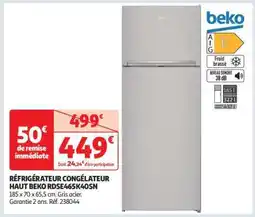 Auchan RÉFRIGÉRATEUR CONGÉLATEUR HAUT BEKO RDSE465K40SN offre