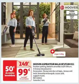 Auchan HOOVER ASPIRATEUR BALAI HF1P10H 011 offre