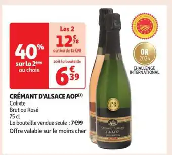 Auchan Crémant D'alsace Aop offre
