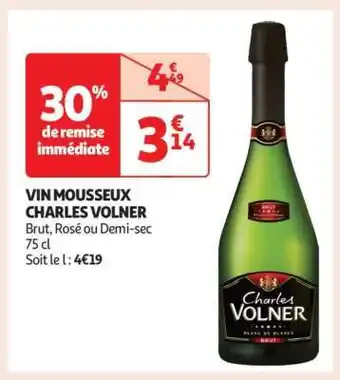 Auchan Vin Mousseux Charles Volner offre