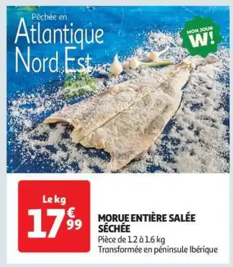 Auchan Morue Entière Salée Séchée offre