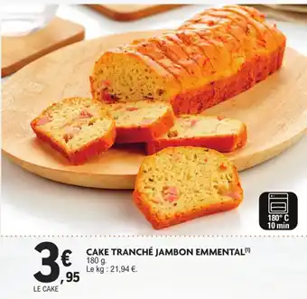 E.Leclerc Cake tranché jambon emmental offre