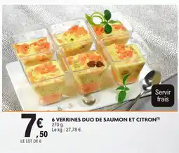 E.Leclerc Verrines duo de saumon et citron offre