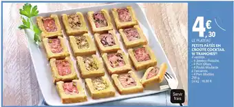 E.Leclerc Petits pâtés en croûte cocktail 16 tranches offre