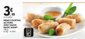 E.Leclerc Nems cocktail au porc avec sauce nuoc mam offre