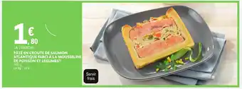 E.Leclerc Pâté en croute de saumon atlantique farci à la mousseline de poisson et légumes offre
