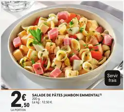 E.Leclerc Salade de pâtes jambon emmental offre