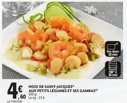 E.Leclerc Noix de saint-jacques* aux petits légumes et ses gambas offre