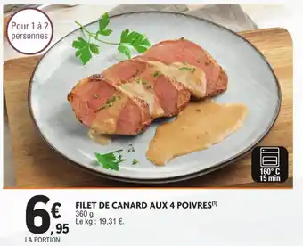E.Leclerc Filet de canard aux 4 poivres offre