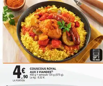 E.Leclerc Couscous royal aux 3 viandes offre
