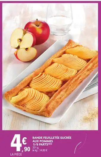 E.Leclerc Bande feuilletée sucrée aux pommes offre