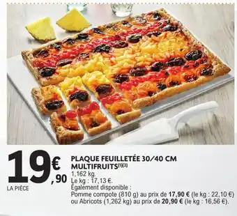 E.Leclerc Plaque feuilletée 30/40 cm multifruits offre