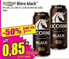 Norma Licorne - bière black offre