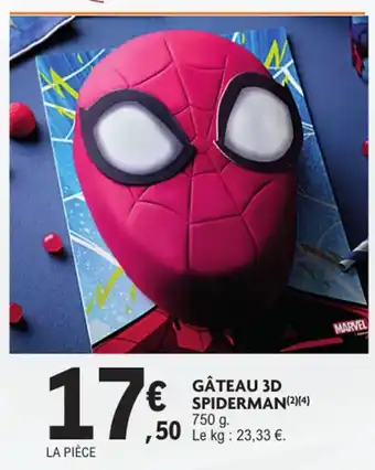 E.Leclerc Gâteau 3d spiderman offre