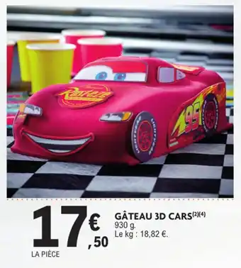 E.Leclerc Gâteau 3d cars offre