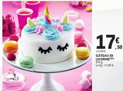 E.Leclerc Gâteau 3d licorne offre