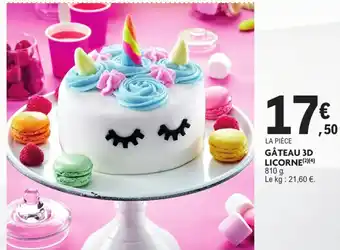 E.Leclerc Gâteau 3d licorne offre