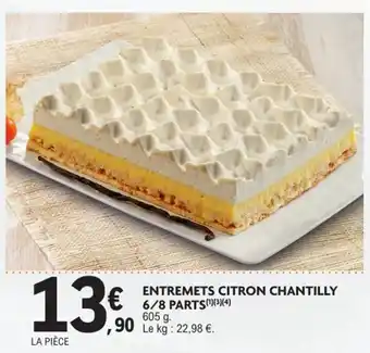 E.Leclerc Entremets citron chantilly 6/8 parts offre