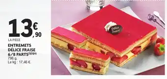 E.Leclerc Entremets délice fraise 6/8 parts offre